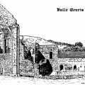 Valle Crucis Abbey drawing by Mike Brown